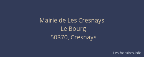 Mairie de Les Cresnays