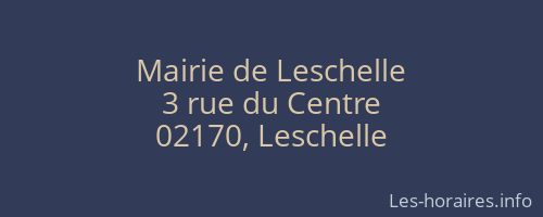 Mairie de Leschelle