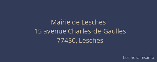 Mairie de Lesches