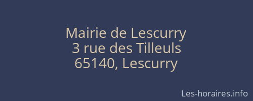 Mairie de Lescurry