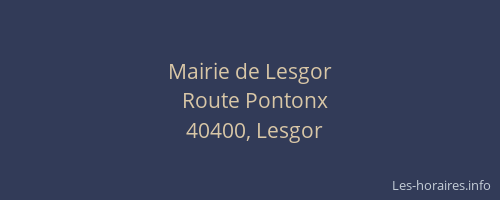 Mairie de Lesgor