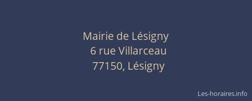 Mairie de Lésigny