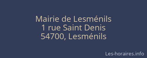 Mairie de Lesménils