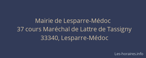 Mairie de Lesparre-M&eacute;doc