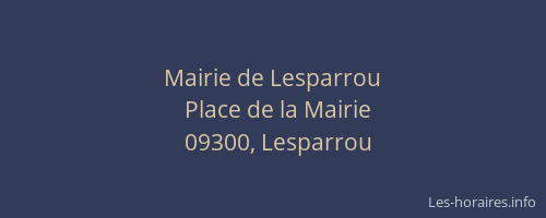 Mairie de Lesparrou