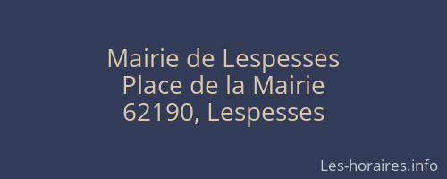 Mairie de Lespesses