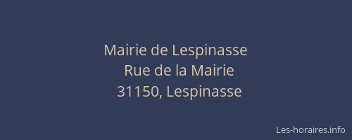 Mairie de Lespinasse