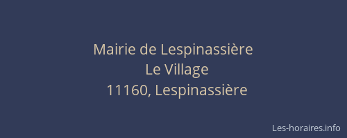 Mairie de Lespinassière