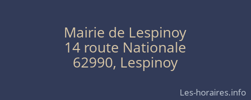 Mairie de Lespinoy