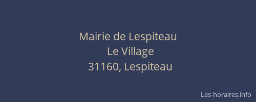 Mairie de Lespiteau