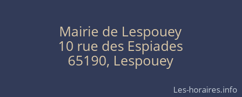 Mairie de Lespouey