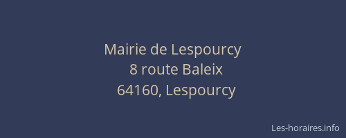 Mairie de Lespourcy