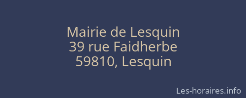 Mairie de Lesquin