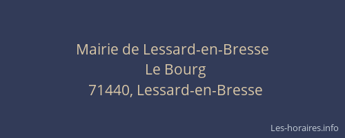 Mairie de Lessard-en-Bresse