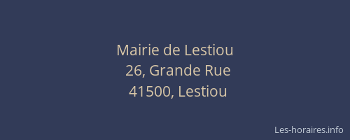 Mairie de Lestiou