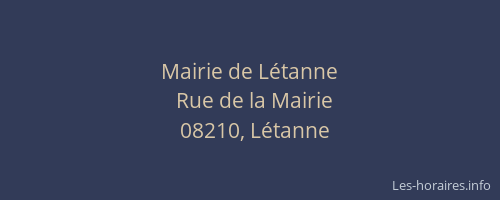 Mairie de Létanne