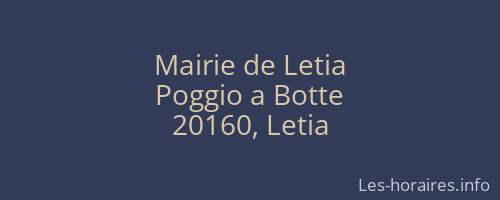 Mairie de Letia