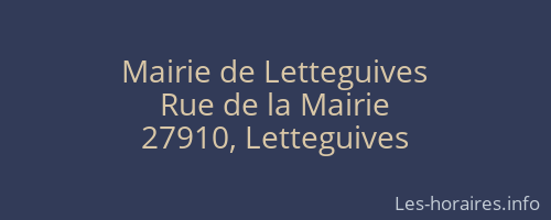 Mairie de Letteguives
