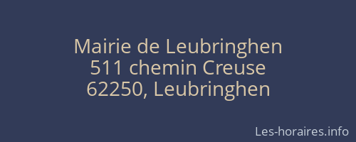 Mairie de Leubringhen