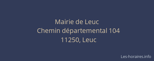 Mairie de Leuc