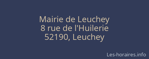 Mairie de Leuchey