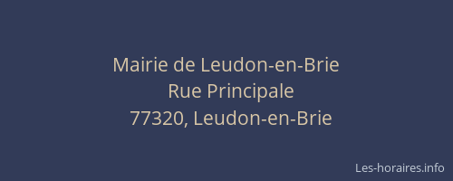 Mairie de Leudon-en-Brie