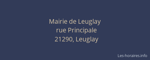 Mairie de Leuglay