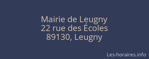 Mairie de Leugny