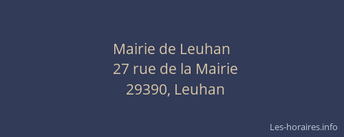 Mairie de Leuhan