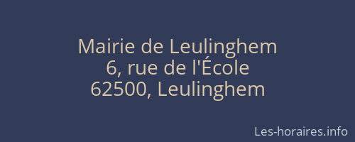 Mairie de Leulinghem