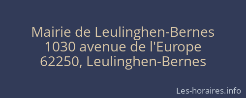 Mairie de Leulinghen-Bernes