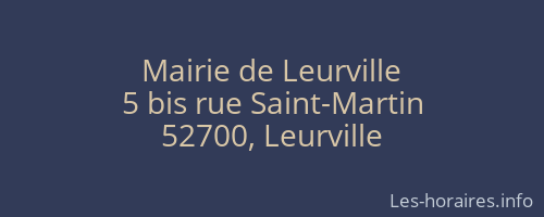 Mairie de Leurville