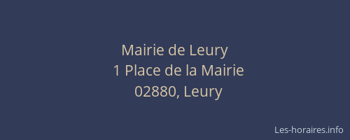 Mairie de Leury