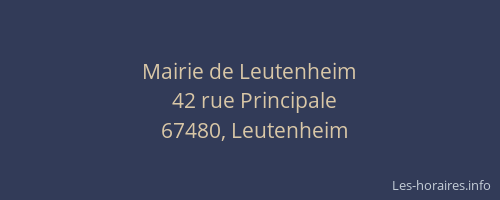 Mairie de Leutenheim
