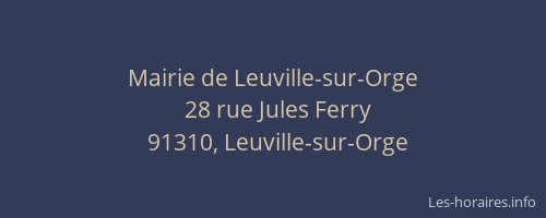 Mairie de Leuville-sur-Orge