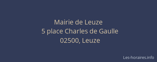 Mairie de Leuze