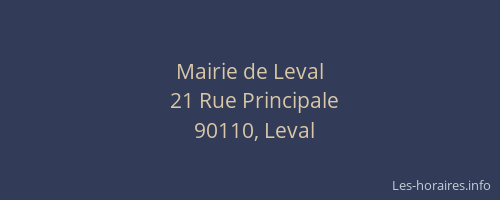 Mairie de Leval