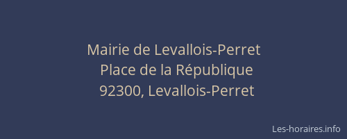 Mairie de Levallois-Perret