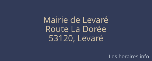 Mairie de Levaré