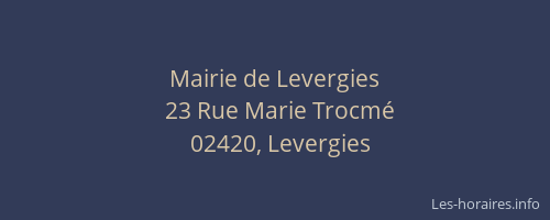 Mairie de Levergies
