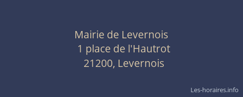 Mairie de Levernois