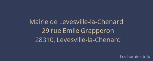 Mairie de Levesville-la-Chenard
