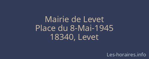 Mairie de Levet