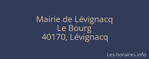 Mairie de Lévignacq