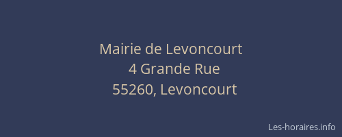 Mairie de Levoncourt