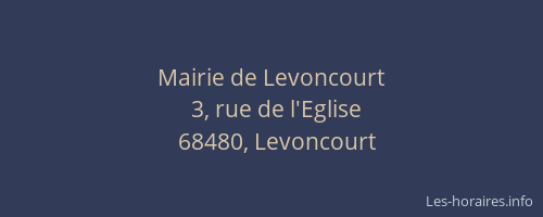 Mairie de Levoncourt