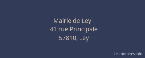 Mairie de Ley