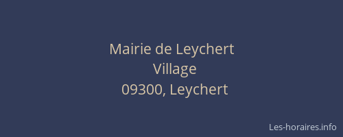 Mairie de Leychert