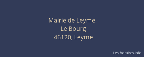 Mairie de Leyme