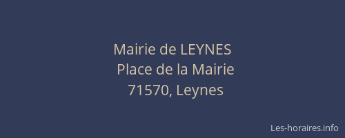 Mairie de LEYNES